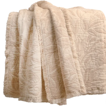 plush throw - cream