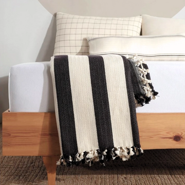 throw - blk stripe