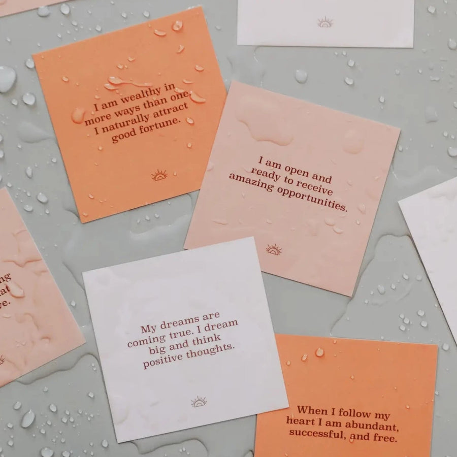 shower affirmation cards