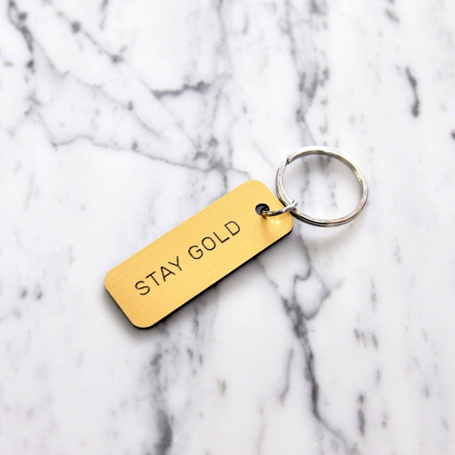 stay gold key tag